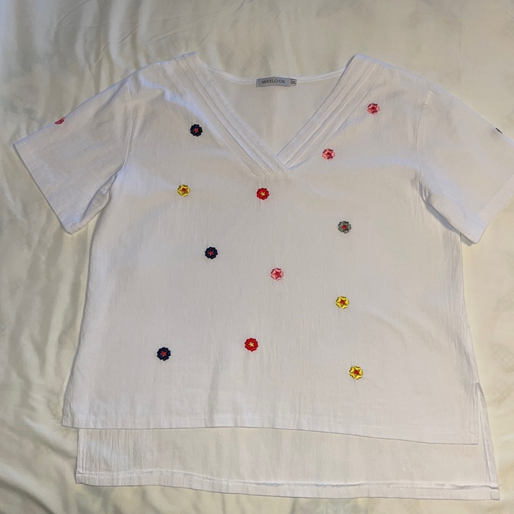 Mexican embroidered blouse.